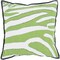 Tiwari Home 20" Lime Green Zebra Print Square Throw Pillow - Down Filler